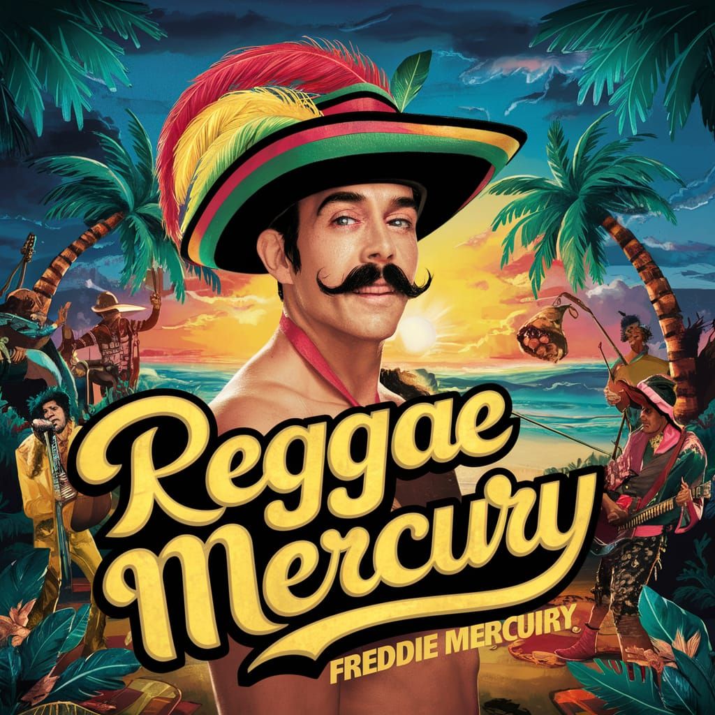 Freddie Mercury Reggae Album Cover Art