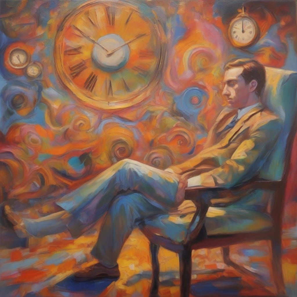 Surreal Person in Dreamy Oil Painting