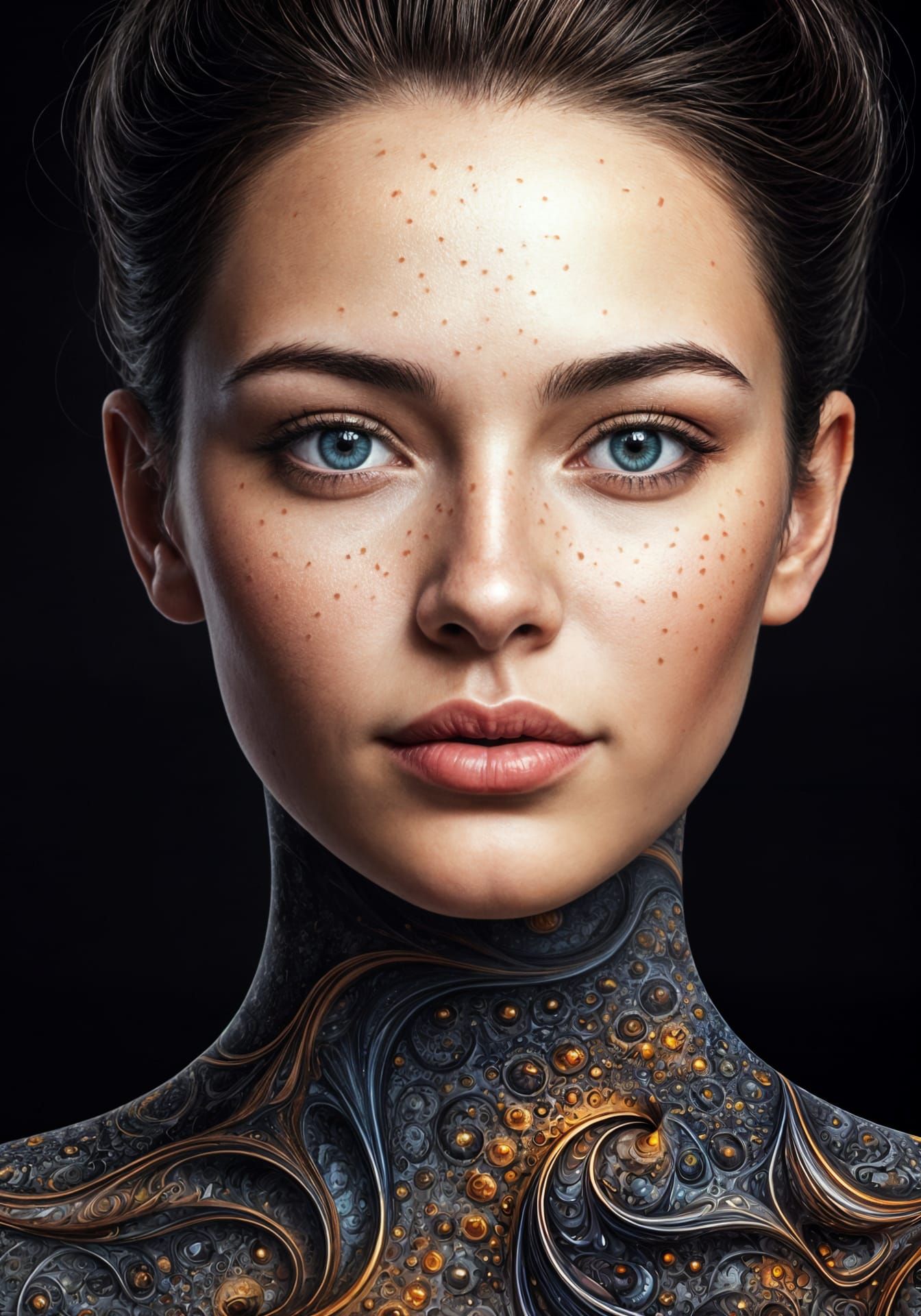 Fractal Fusion: Photorealistic Portrait with 3D Fractals