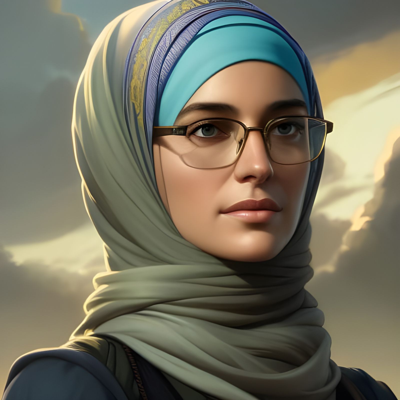 German Woman Portrait in Hyperrealistic Style