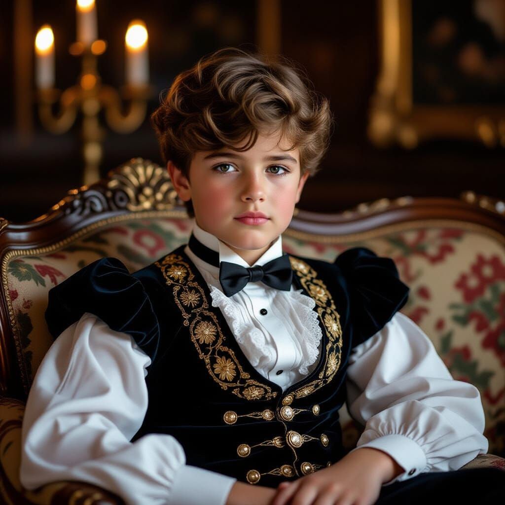 Victorian Boy Portrait in Style of Martin Schoeller