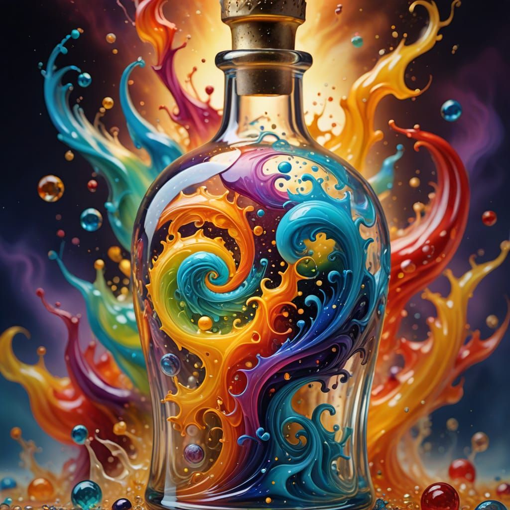 Fantasy Dreamscape in a Bottle: Surreal Macro Photography
