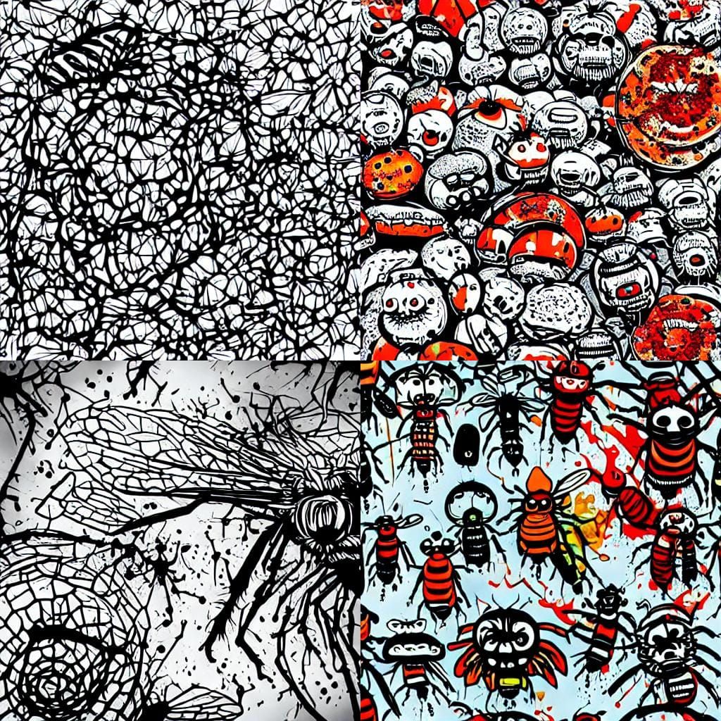 cute chibi robot-bugs<lora:Buggy Buggy:1.0> <lora:NoirExpress:0.5> nano, nanite, robot, robotify (Tim Burton:13), Susan-...