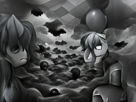 Abstract Grayscale Image of Bottomless Despair