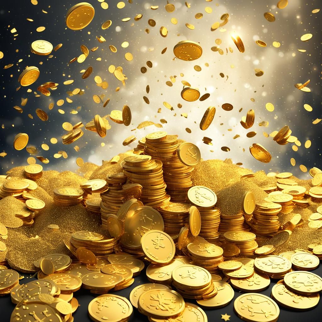 Gold Coins and Poker Chips Origami Papercraft