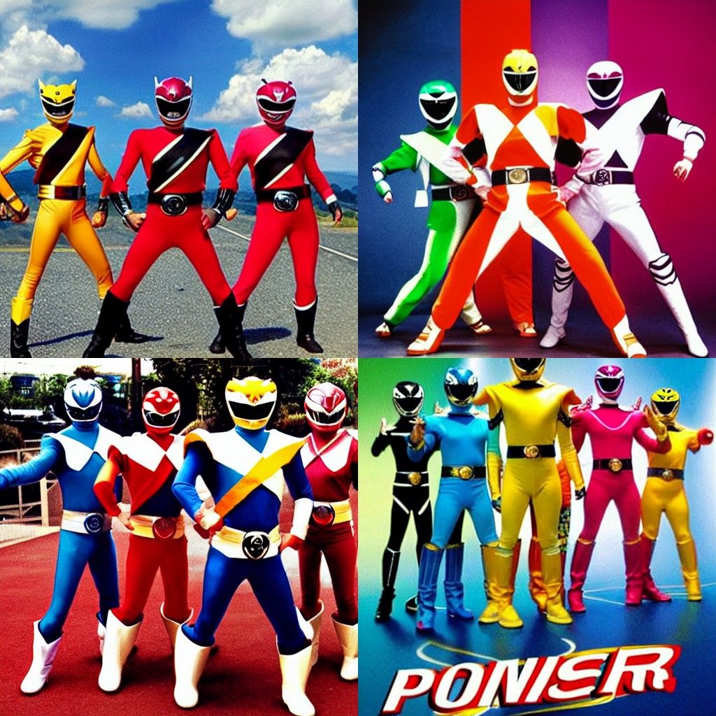 Dynamic Power Rangers Inspired Superhero Team