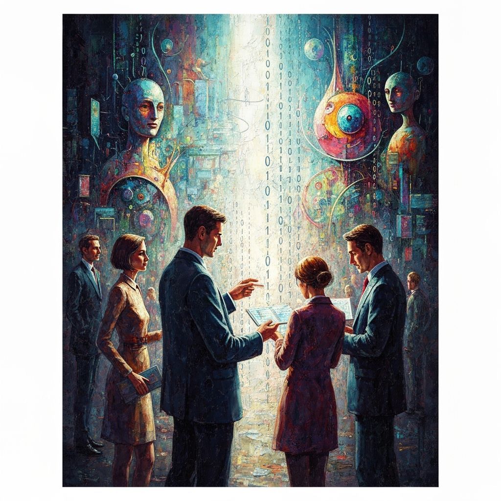 Futuristic Data Trading Rendezvous in Impasto Style