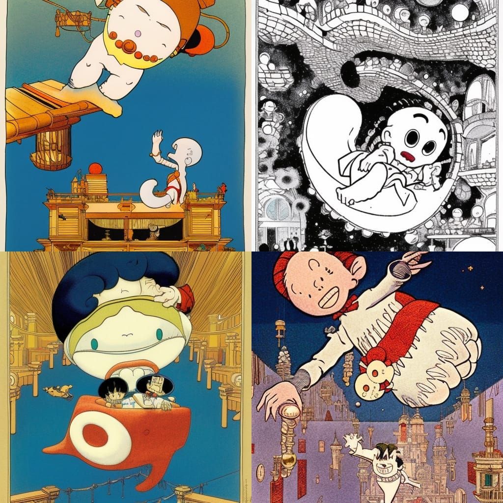 Little Nemo Illustration in Slumberland Style