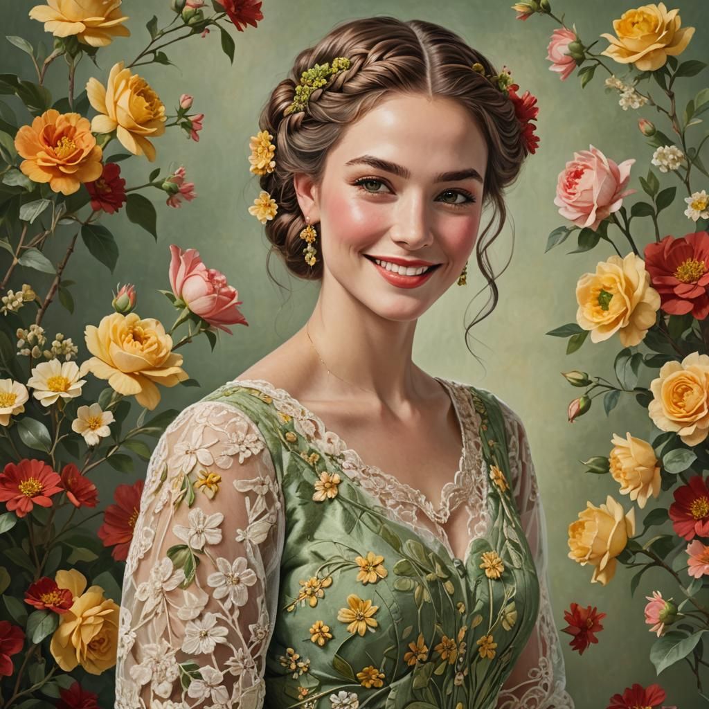 Woman with Radiant Smile on Greek Beach