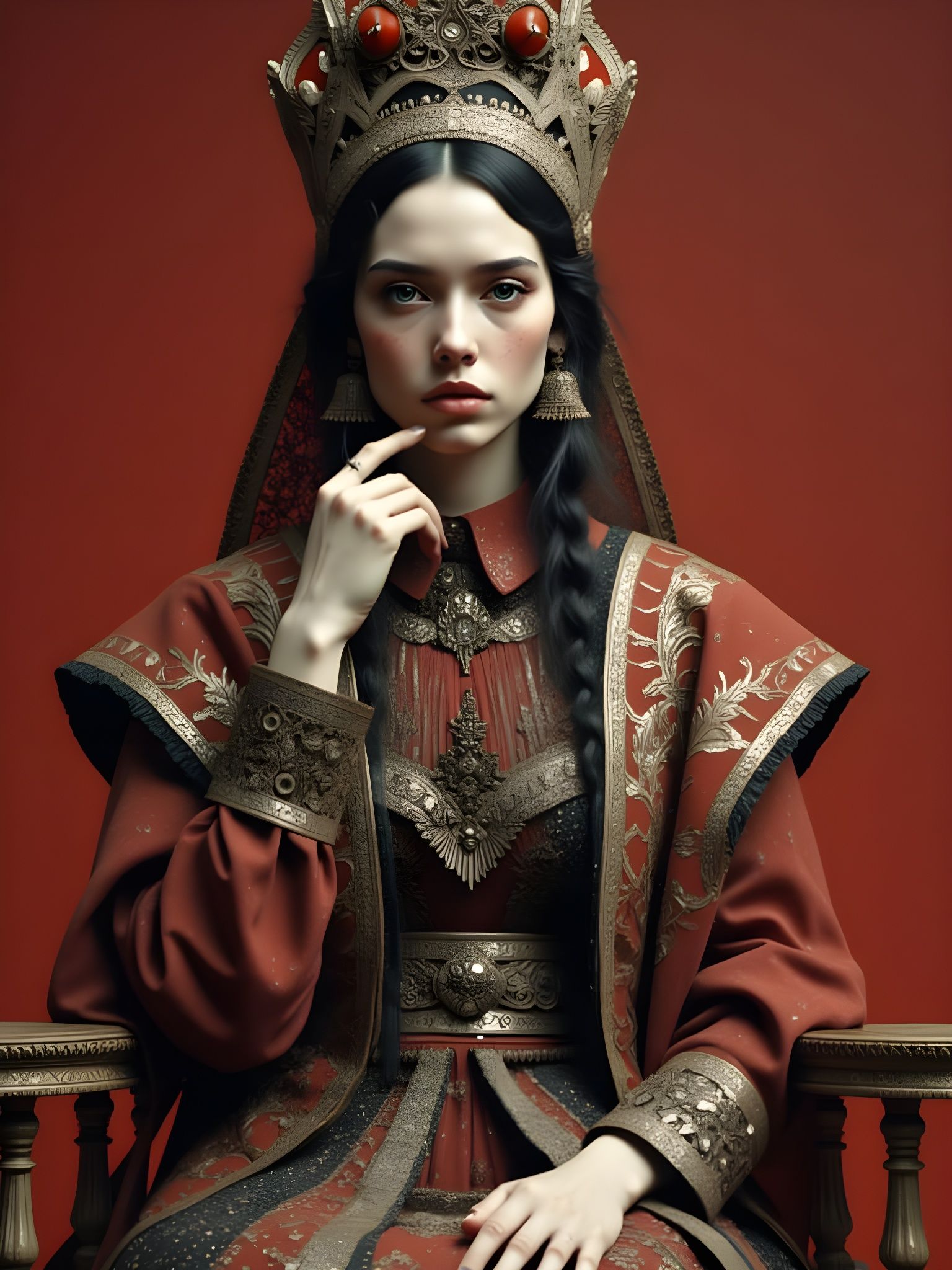 AI Image: Y2K Futurism with Red Accents