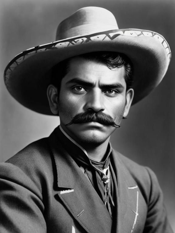 Lil Zapata, charro moustache, a Mexican revolutionary, by 1911