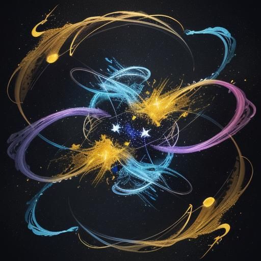 Mystical Sorcerers Dancing in Abstract Expressionism