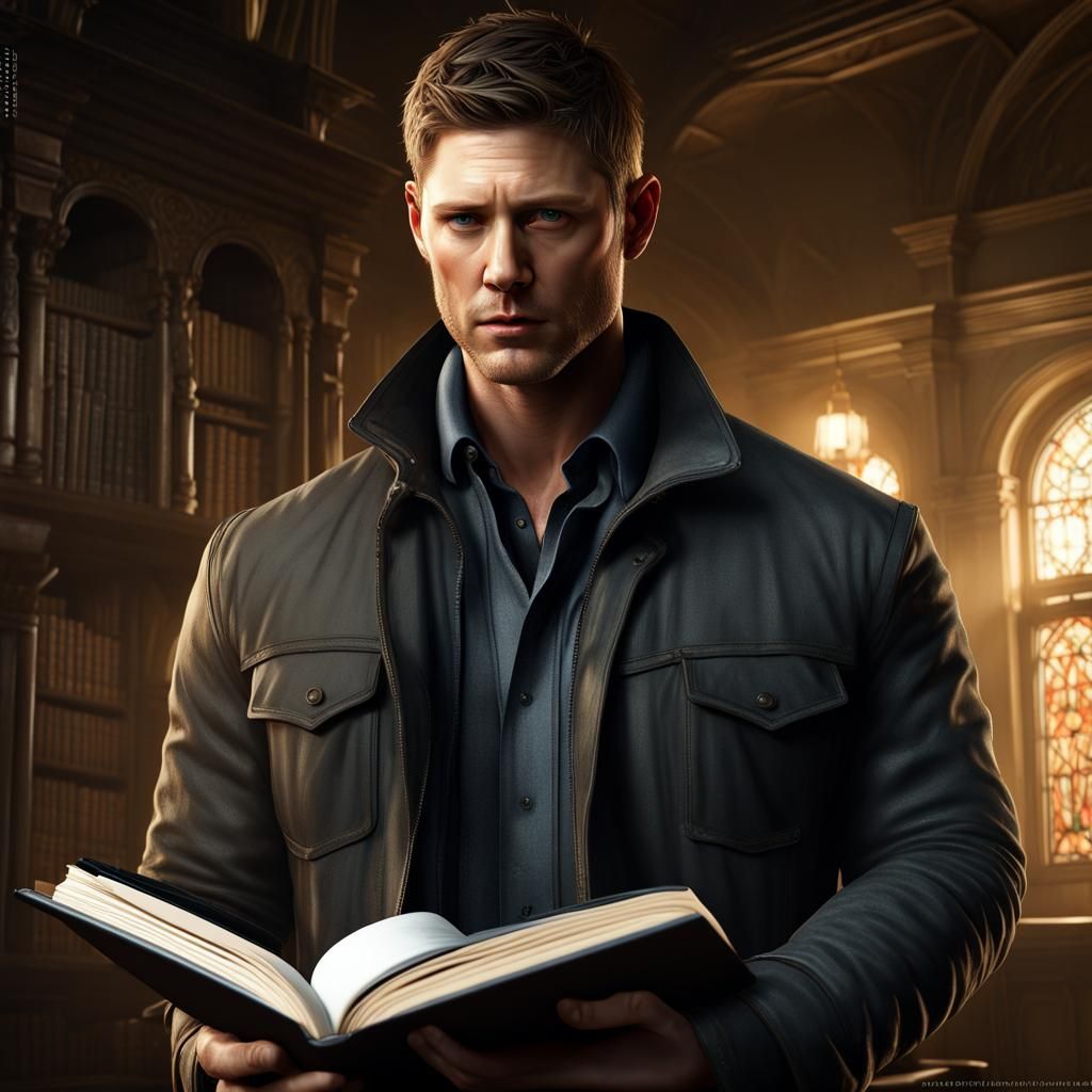 Brooding Man Interrupted: A Dark Fantasy Portrait