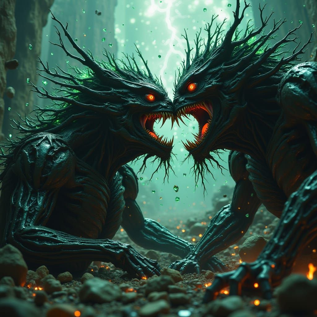 Monsters Fracture Mirror Prison in Visceral, Emerald, and Co...