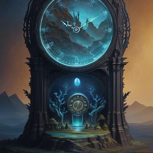 top- down, fantastical and surreal scene, closeup inside of ...
