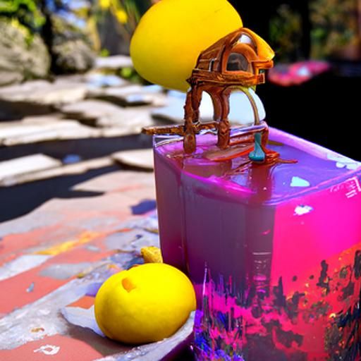 Fantastical Lemonade Stand in Detailed Matte Painting