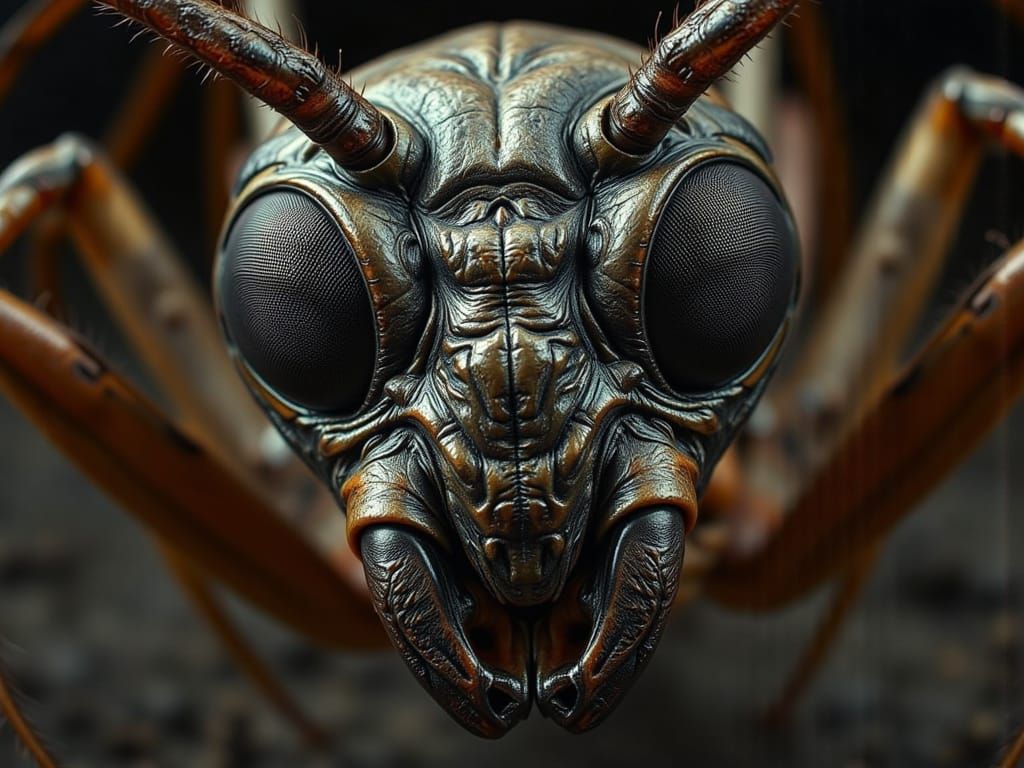 Surreal, Fisheye-Lens Distortion of a Grotesquely Magnified ...