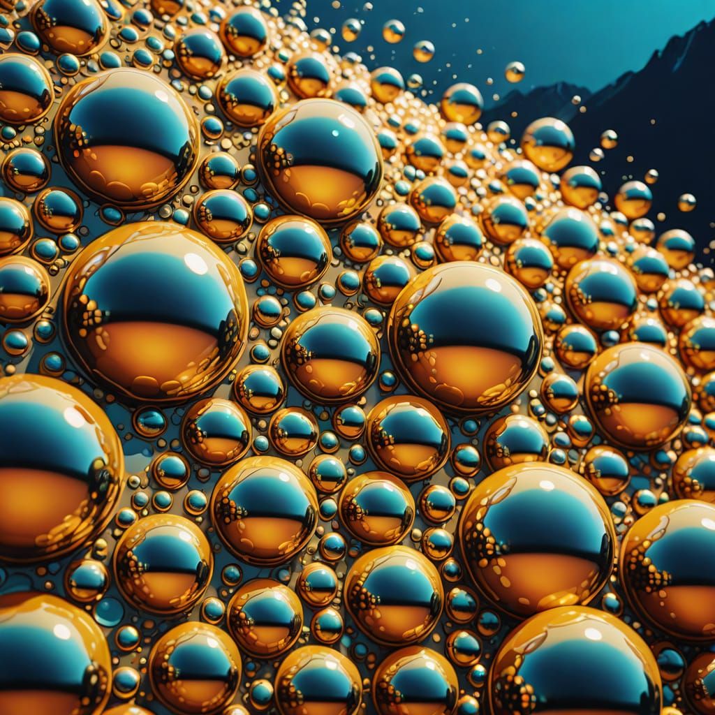 Bubble Mountain in Digital Pop Art Style