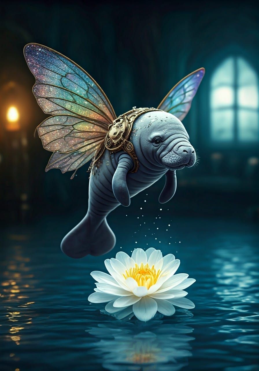 Steampunk Fairy-Manatee at Fantasy Dress-Up Party