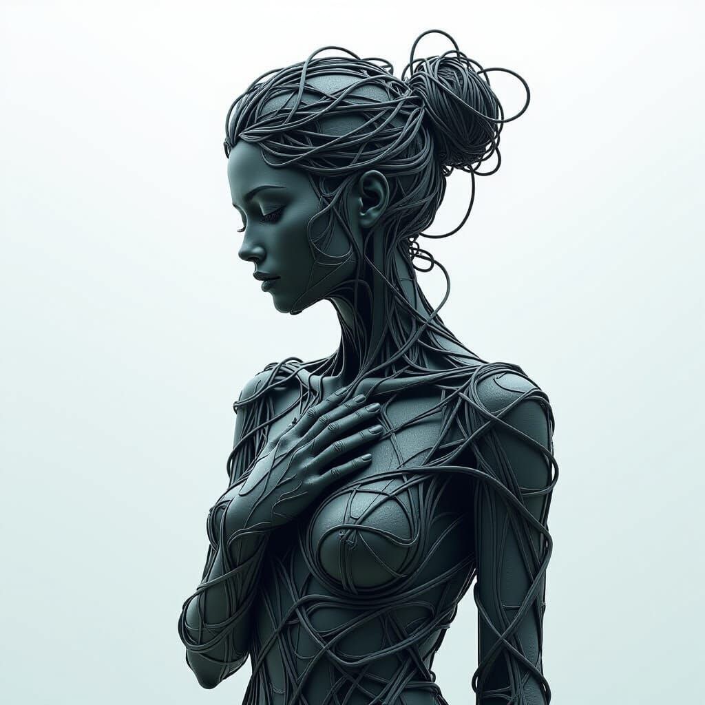 Figure Sculpting Form with Twisted Wire