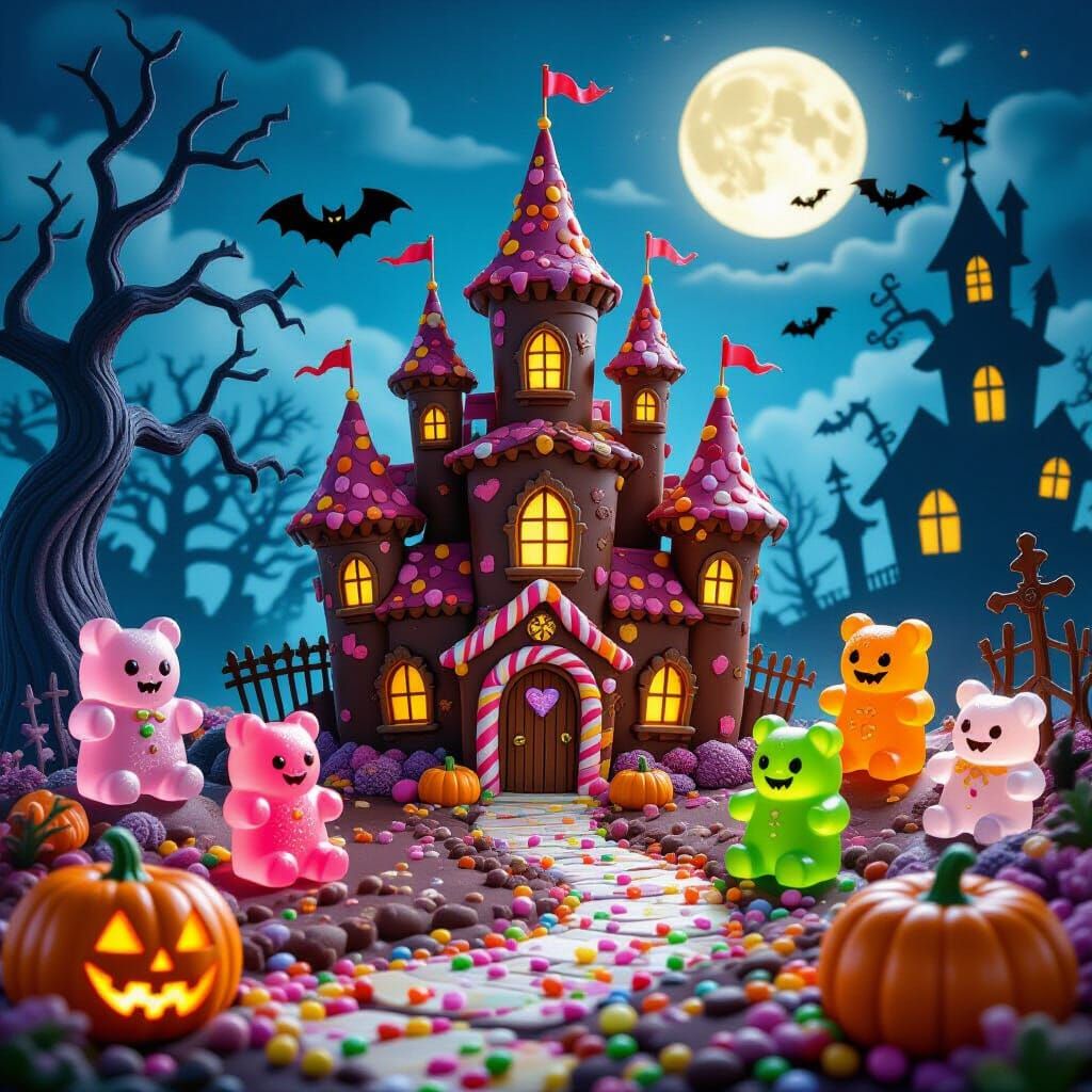 a sweet and spooky world 🍭✨