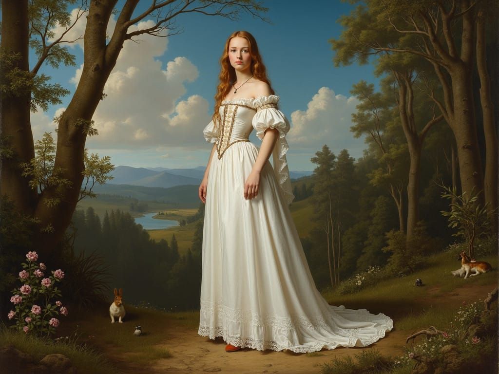 Baroque Beauty in a 17th-Century Forest Scene