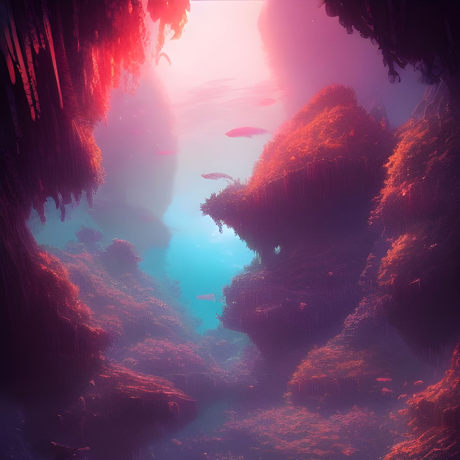 Anime Underwater Kingdom by Greg Rutkowski