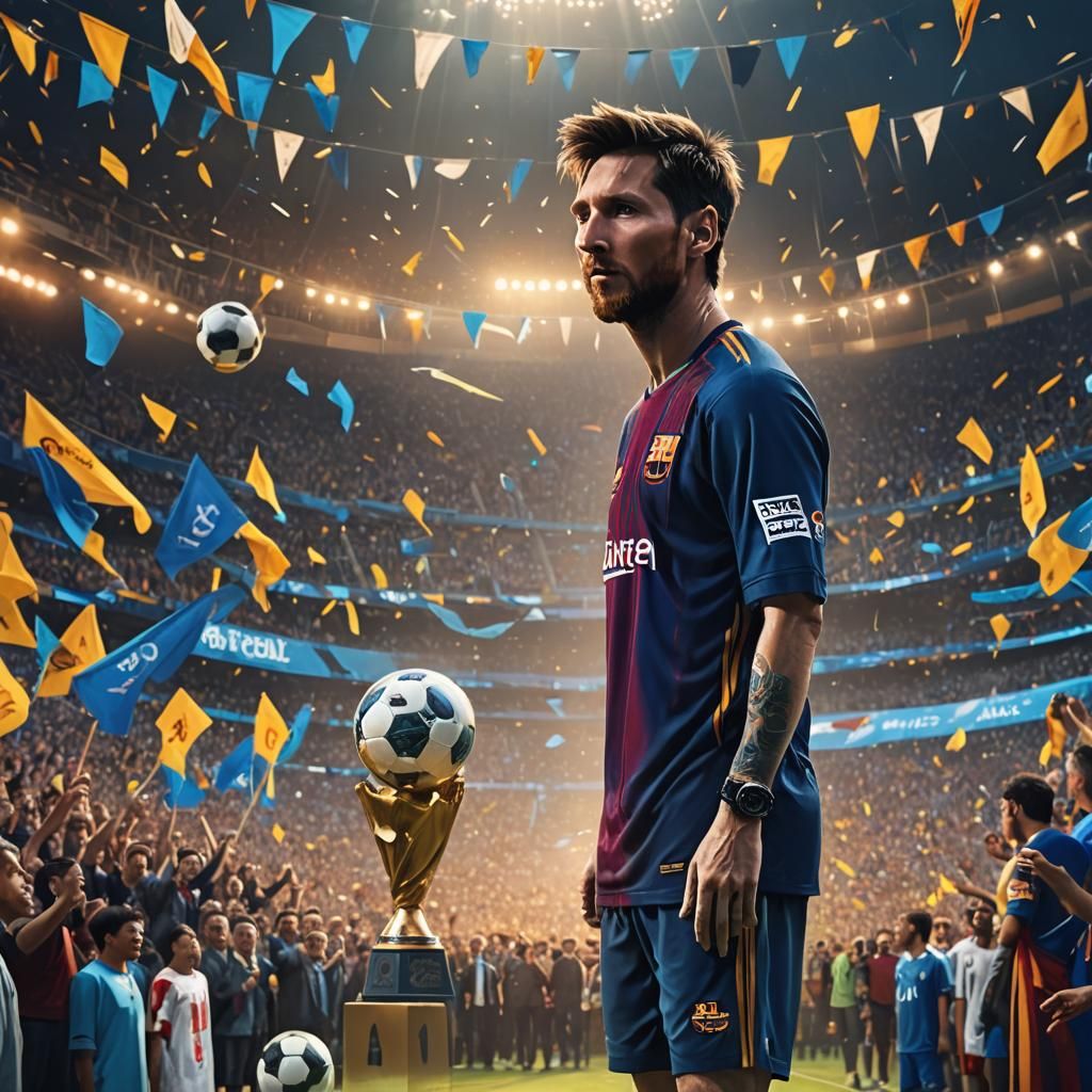 Lionel Messi in Mystical Arena, Digital Matte Painting