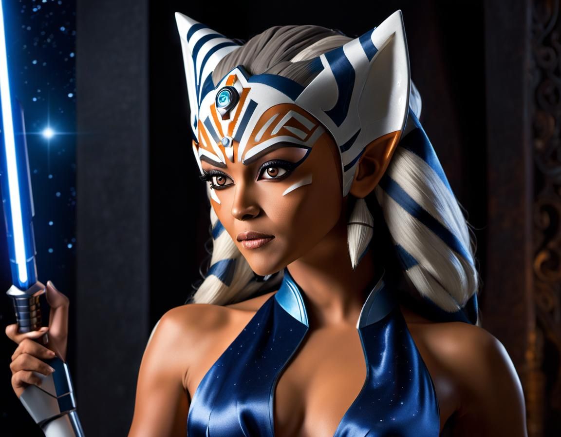 Ahsoka Tano as a Fantasy Galaxy Goddess