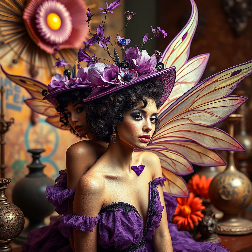 Fairy Supermodels in Dadaist Fashion Photo