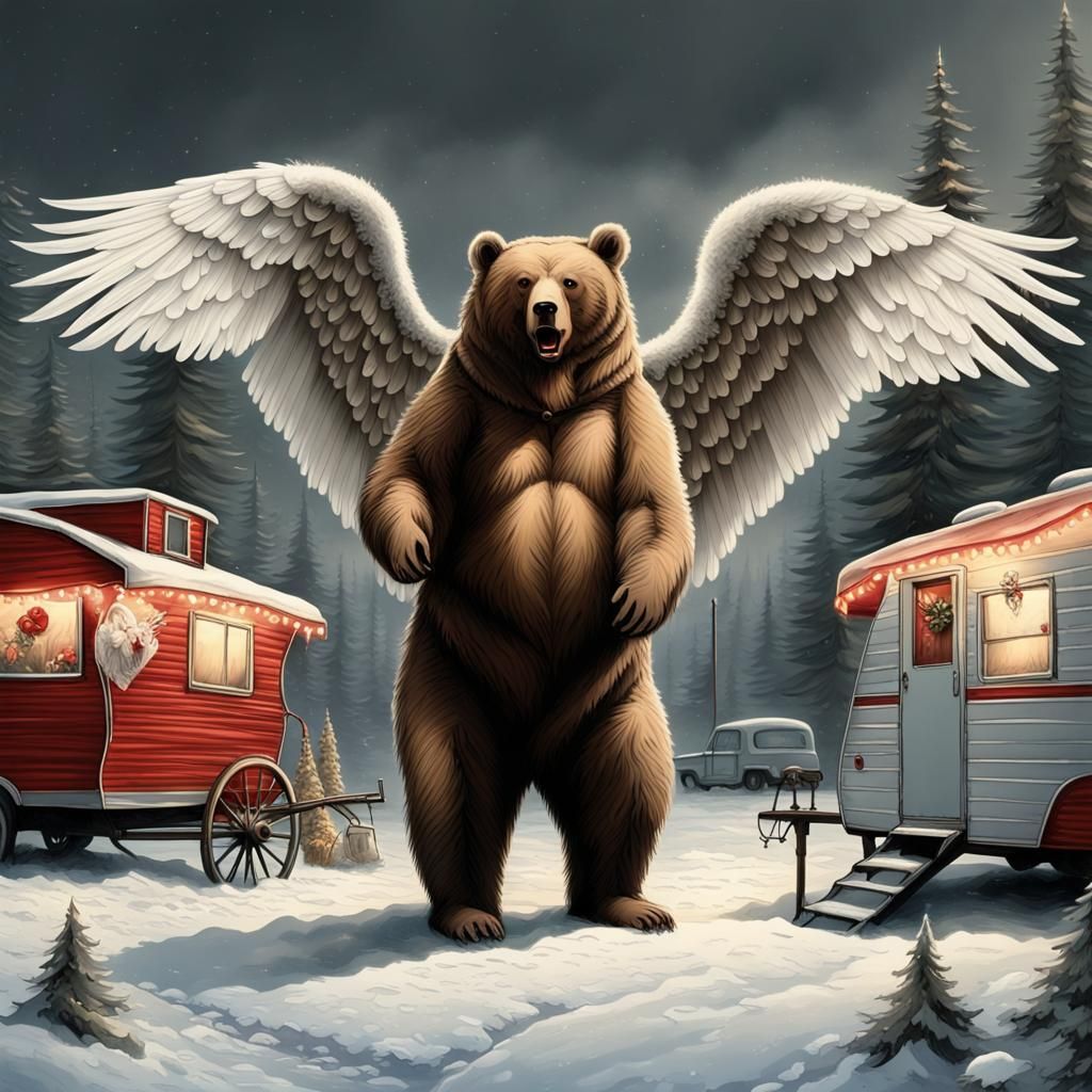 Big Angel Bear Brings Christmas to the Trailer Park III