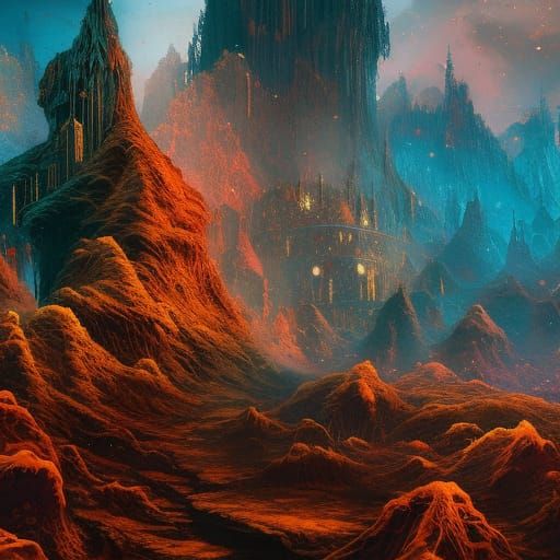 Fantastical Matte Painting with Intricate Detail