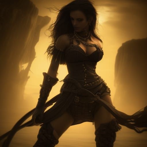 Dark Fantasy Portrait of a Pirate Woman