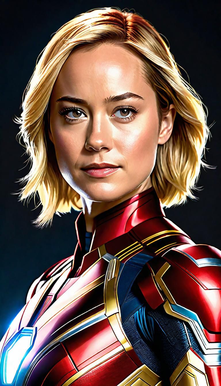 Brie Larson as Photorealistic Female Superhero
