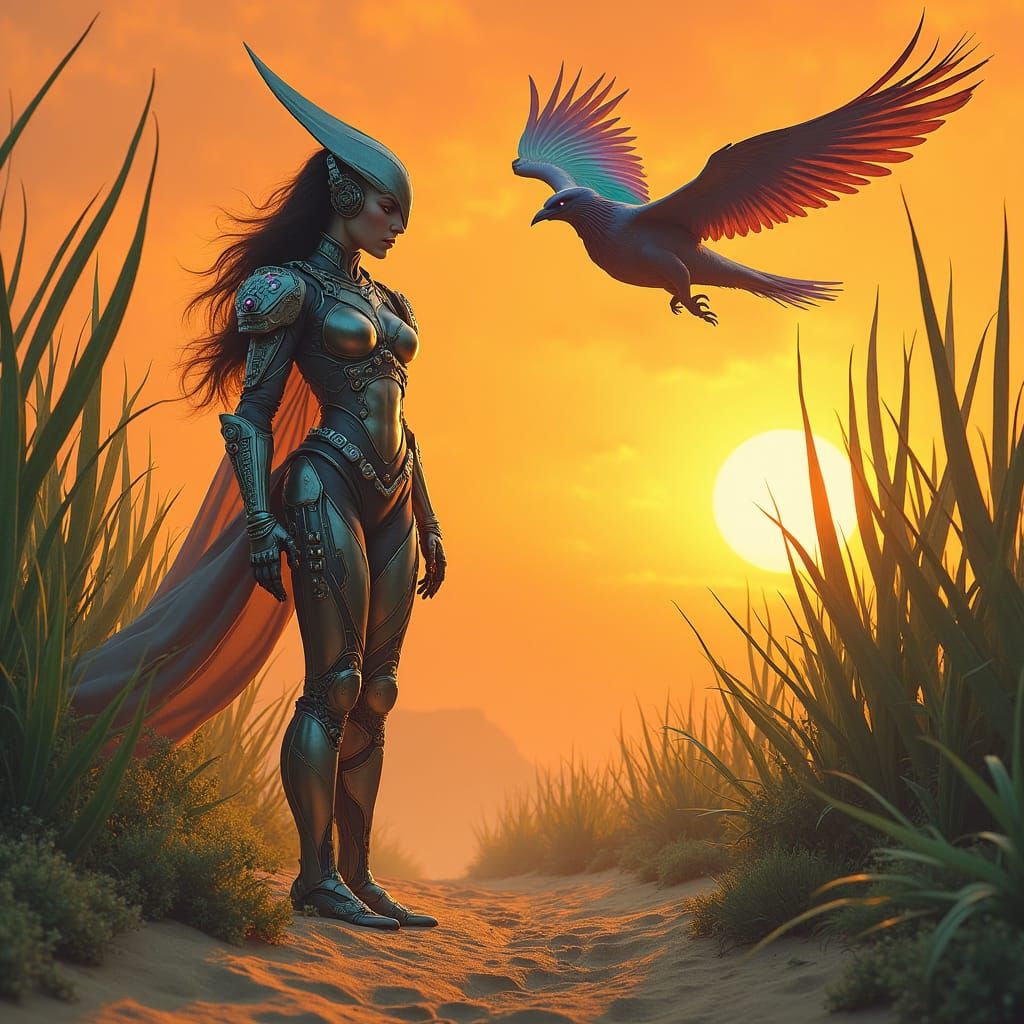 Regal Space Warrior Princess on Alien Planet