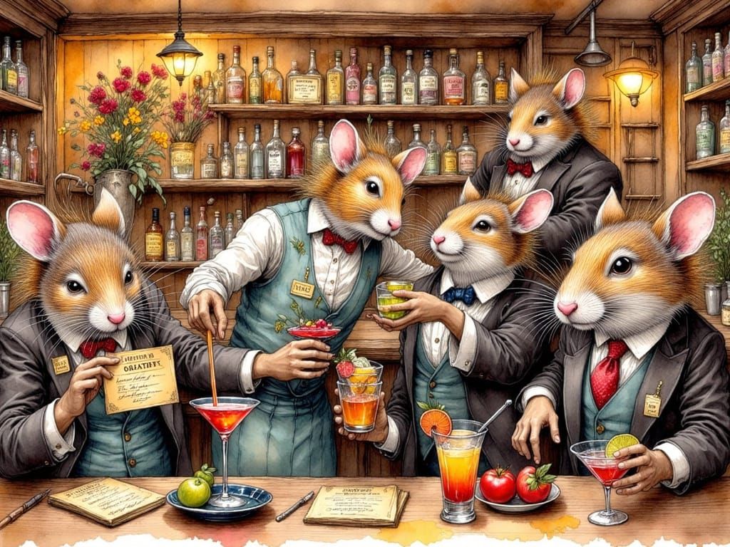 Rodent Bartender Serves Joyful Bar Exam Celebrants