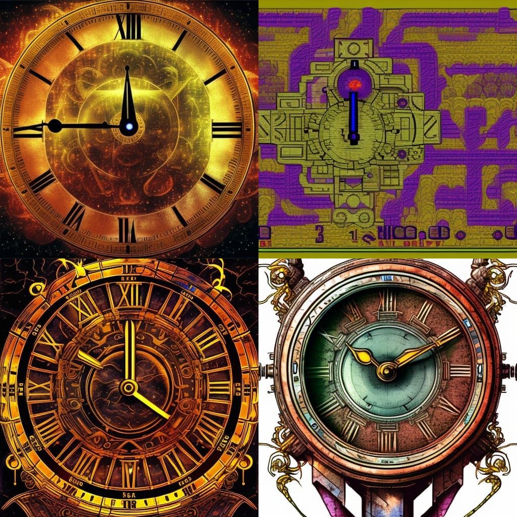 Chrono Trigger Inspired Pixel Art Clock Face