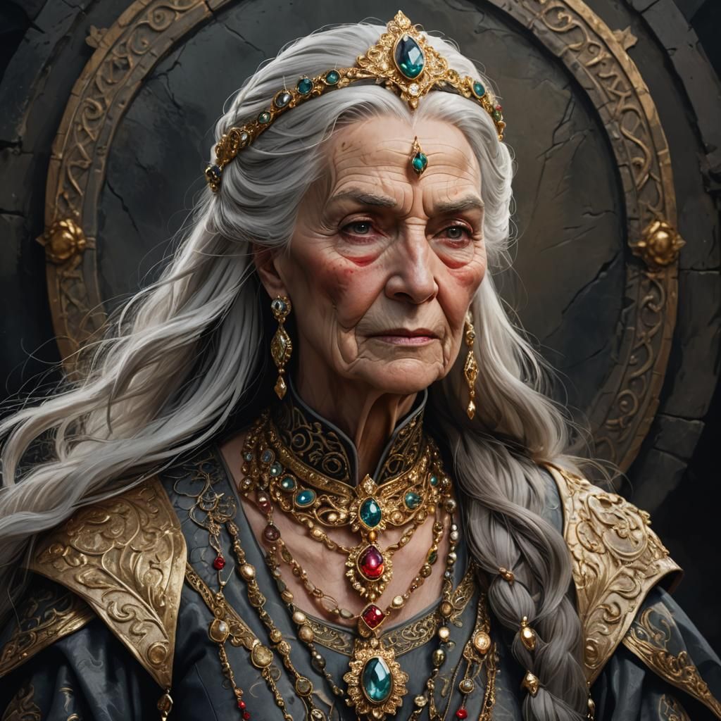 Epic Fantasy Portrait of an Elderly Noblewoman