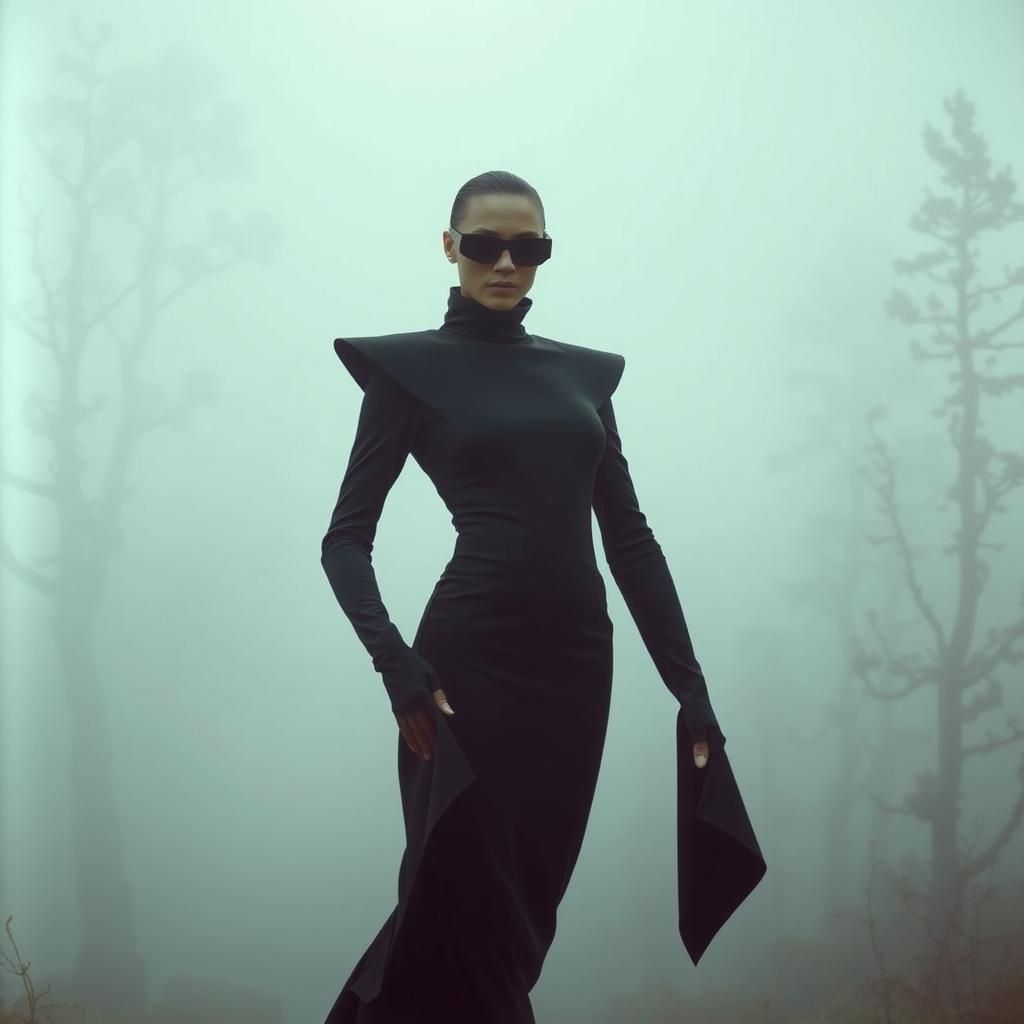 Futuristic Fashion in Fog: Cinematic Editorial