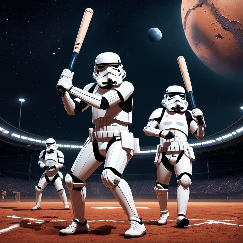 Stormtrooper Baseball on Mars: Fantasy Concept Art