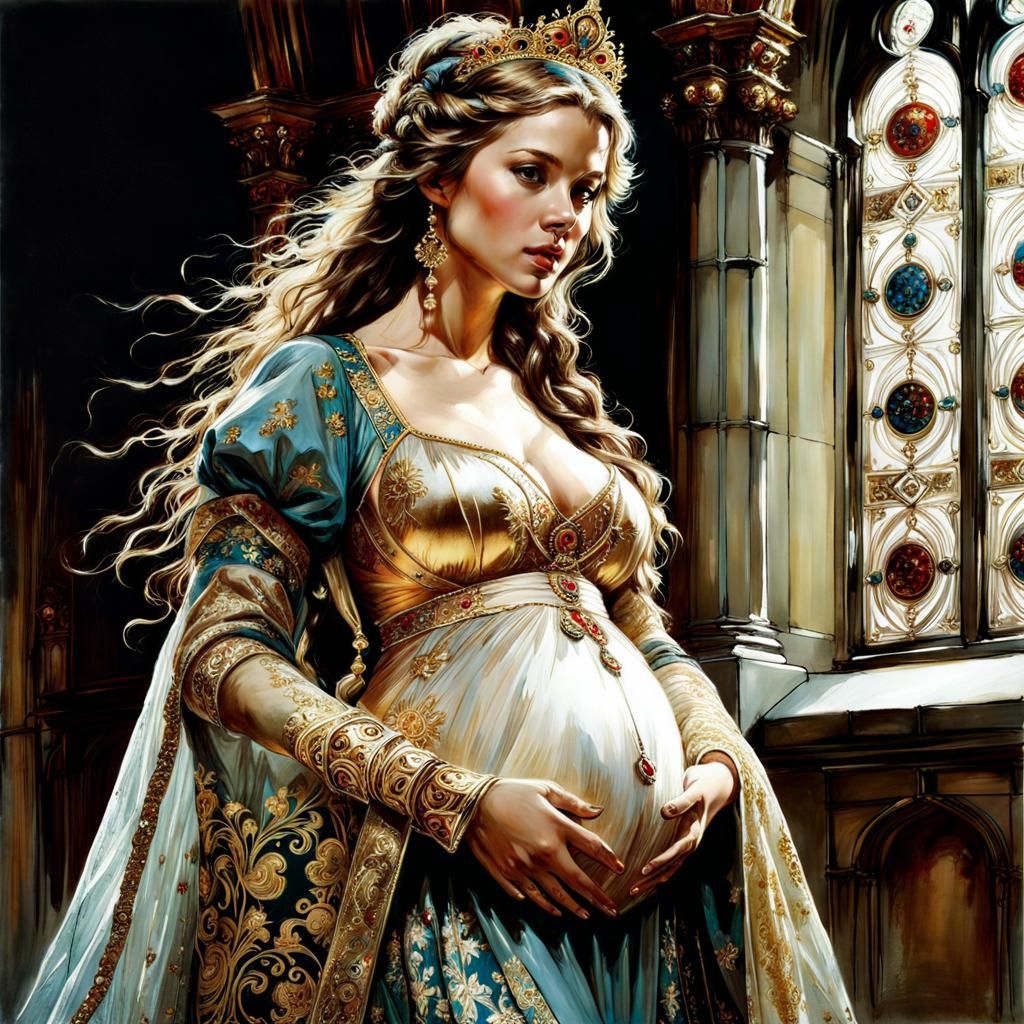 Medieval pregnant princess