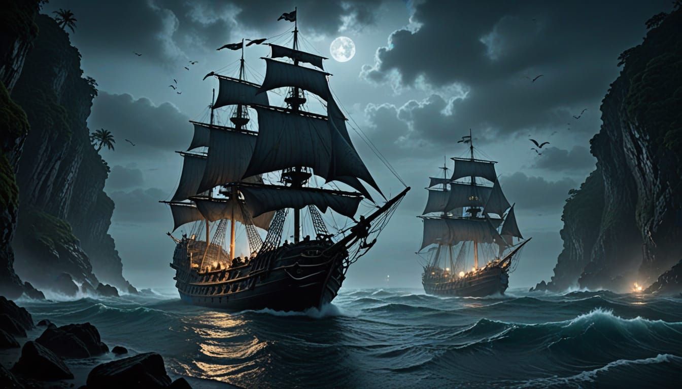 Pirate Cove in Mysterious Fog