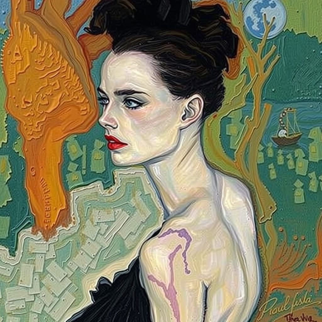 Elegant Ballerina Under the Full Moon