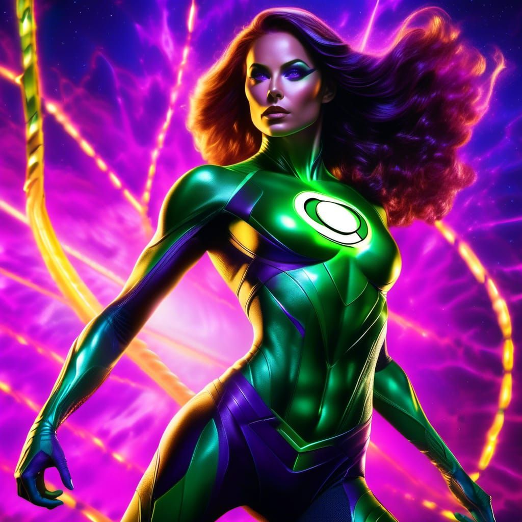 Purple Alien Green Lantern Action Portrait