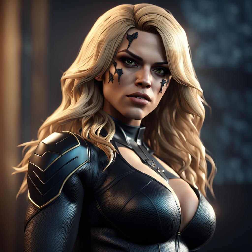 Black Canary Ready for Action: 3D Game Cinematic Render