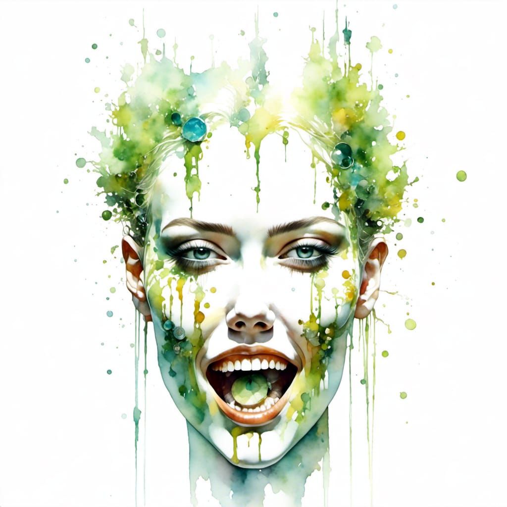 Mystical Detailed Face in Afterlife Style