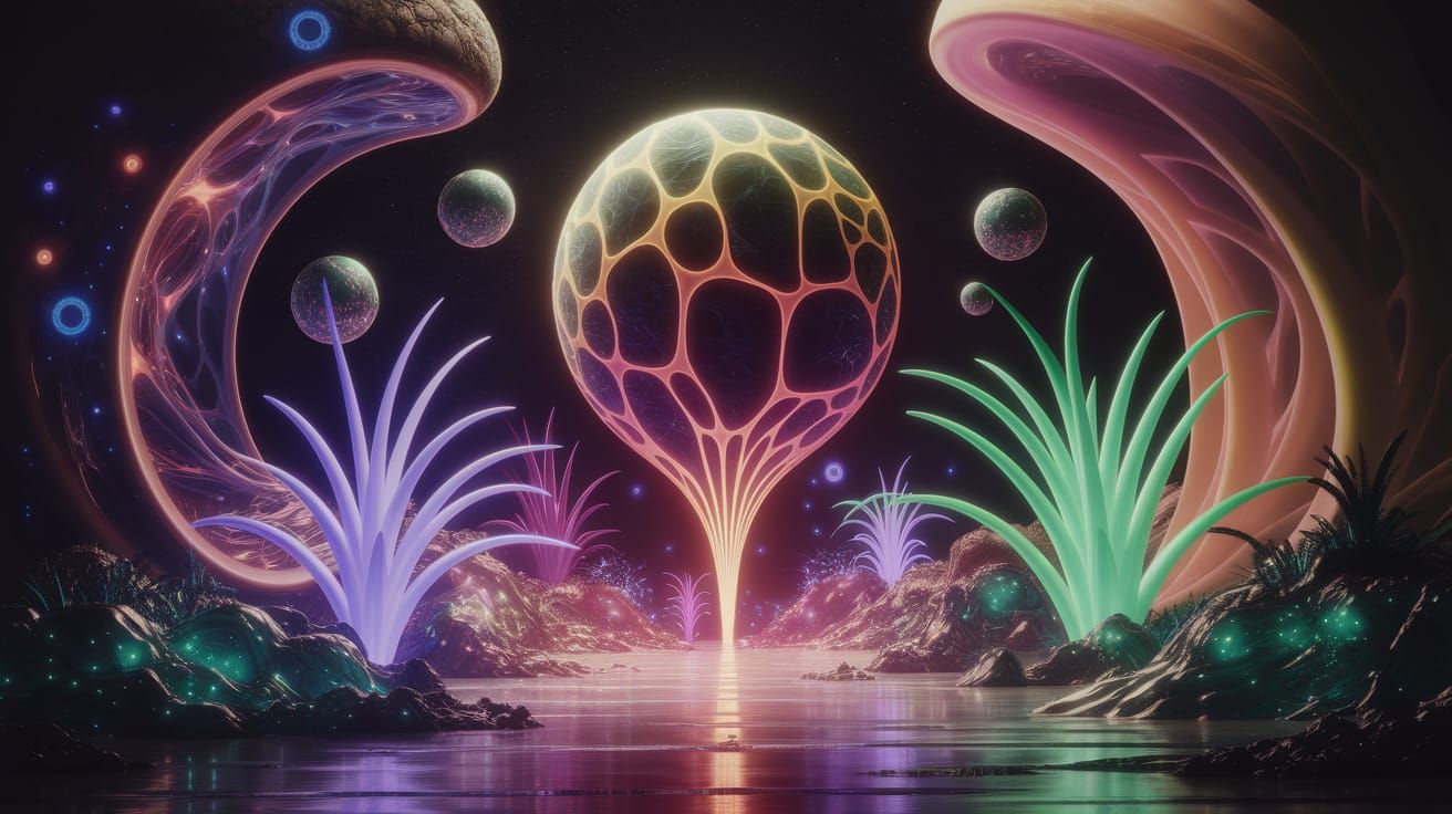 Cosmic Dreamscape in Vibrant Colors