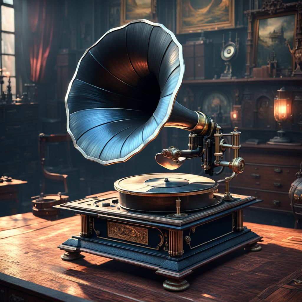 Early 1900s Gramophone as Digital Matte Painting