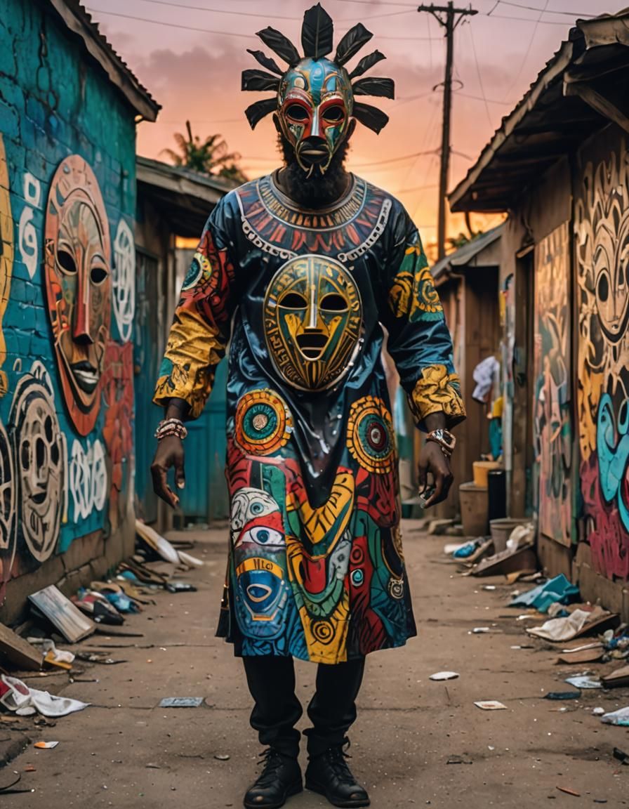 A Person Standing In The Middle Of The Village West African ...
