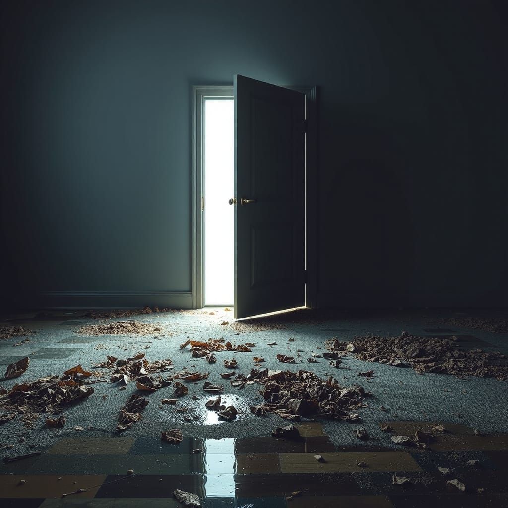 mysterious open door